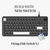 Ajazz AK820 Monochrome V2 Keyboard Mechanical Gaming 75% Gasket Mount Volume Knob Hot-Swap 5 pin