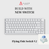 Ajazz AK820 Monochrome V2 75% Mechanical Keyboard Gaming Hotswappable With Gasket Mount