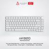 Ajazz AK820 Monochrome V2 75% Mechanical Keyboard Gaming Hotswappable With Gasket Mount