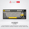 Ajazz AK820 GTS PRO 75% Keyboard Gaming Mechanical Wireless 3-Mode RGB Hotswappable 5 pin Gasket Mount with TFT LED