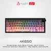 Ajazz AK650 Mechanical Keyboard Three Mode RGB with 0.85-inch TFT Color Screen and Knob Volume