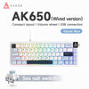 Ajazz AK650 Wired RGB 65% Layout Gasket Mount Knob Hotswap Mechanical Keyboard