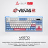 Ajazz AK870 Battle Teams 2 TKL Keyboard Gaming Mechanical Three Mode RGB TFT Color Screen