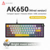 Ajazz AK650 Wired RGB 65% Layout Gasket Mount Knob Hotswap Mechanical Keyboard