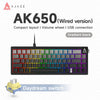 Ajazz AK650 Wired RGB 65% Layout Gasket Mount Knob Hotswap Mechanical Keyboard