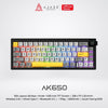 Ajazz AK650 Mechanical Keyboard Three Mode RGB with 0.85-inch TFT Color Screen and Knob Volume